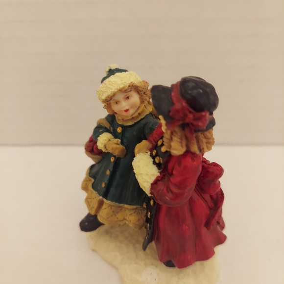 Mervyn's Village Square 1994 2 Girls Walking Figurine - Picture 3 of 7